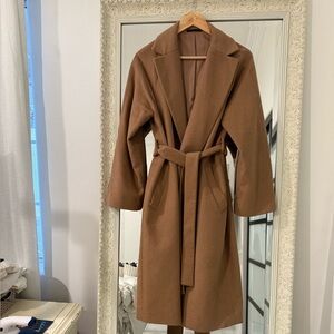 Uniqlo winter coat Stylish Brown Belted Coat